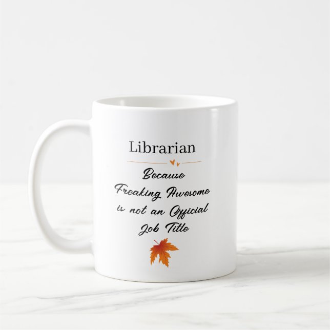 Personlig tacksägelsepresent till bibliotekarie kaffemugg (Vänster)
