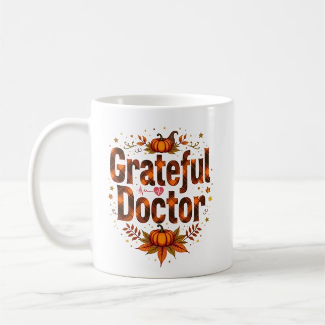 Personlig tacksam Doktor Thanksgiving Kaffemugg (Vänster)