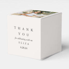 Personlig tacksamhetspresent i taupe för bröllopsf presentaskar