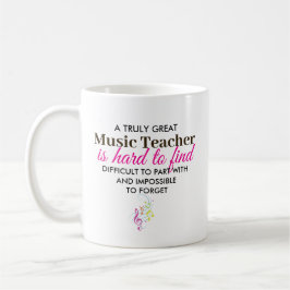 Personlig tacksamhetspresent till musiklärare kaffemugg