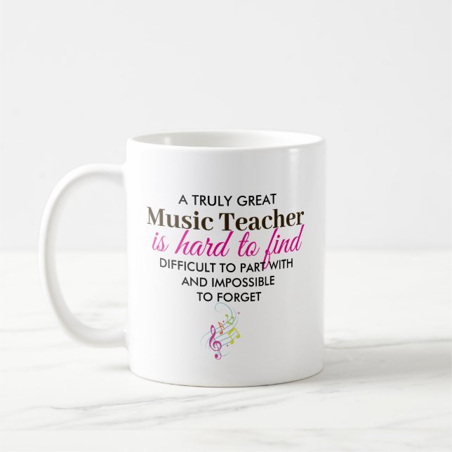 Personlig tacksamhetspresent till musiklärare kaffemugg (Vänster)