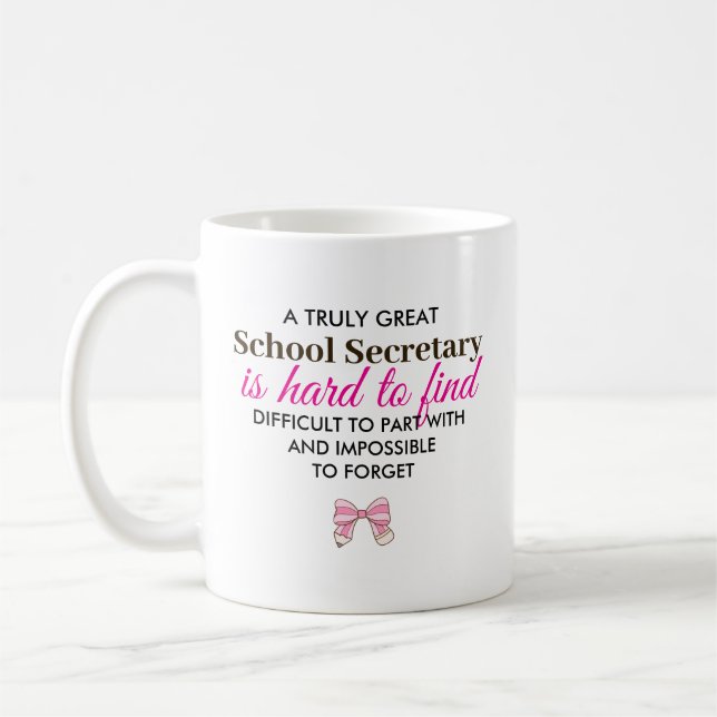 Personlig tacksamhetspresent till skolsekreterare kaffemugg (Vänster)