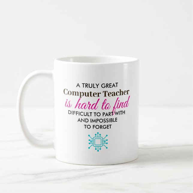 Personlig tacksamt gåva till datalärare kaffemugg (Vänster)