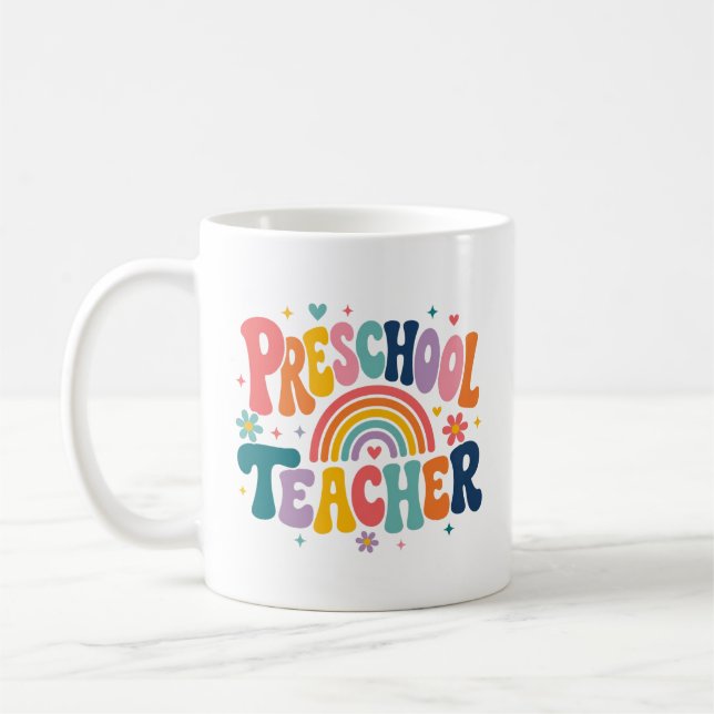 Personlig tackspresent till förskollärare kaffemugg (Vänster)