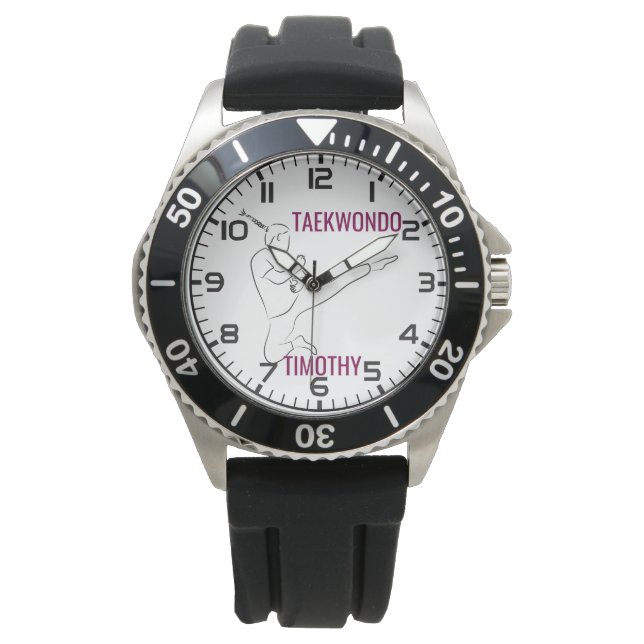 Personlig TAEKWONDO-tema Armbandsur (Framsida)