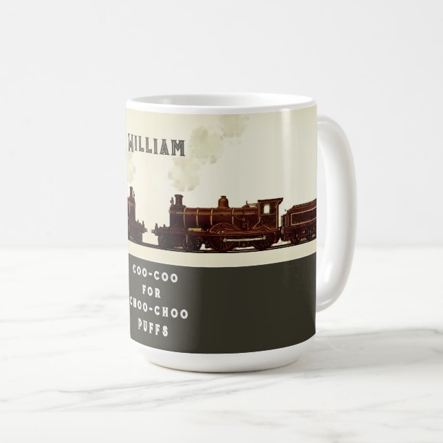 Personlig tågentusiast kaffemugg (Framsida höger)