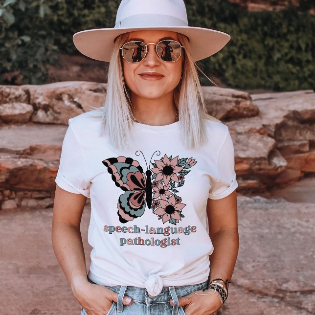 Personlig Tal-språk-patologen Butterfly T Shirt (Skapare uppladdad)