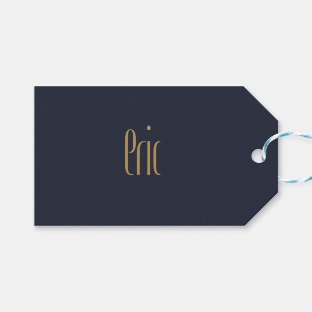 Personlig Tall Elegance Guld Eric Presentetikett (Framsidan (Horisontell))