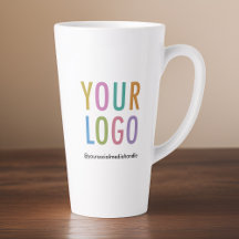 Personlig Tall Latte Mugg Anpassningsbar Logotyp 1