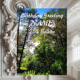 Personlig Tall Träd Forest Jumbo Birthday Card