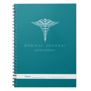 Personlig tålmodig medicinsk journal anteckningsbok med spiral