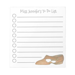 Personlig Tan Lyrical Modern Dance Teacher Gift Anteckningsblock