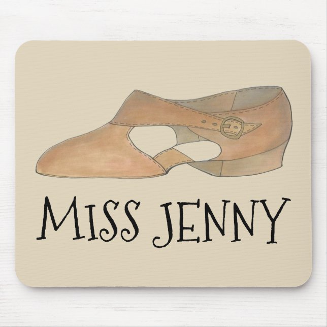 Personlig Tan Lyrical Shoe Dance Teacher Gift Musmatta (Framsidan)