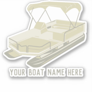Personlig Tan Pontoon Boat Decal-fästare Klistermärken
