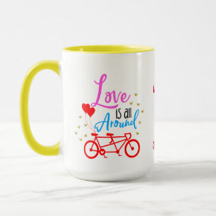 Personlig Tandem Bike Kärlek är runt Mugg