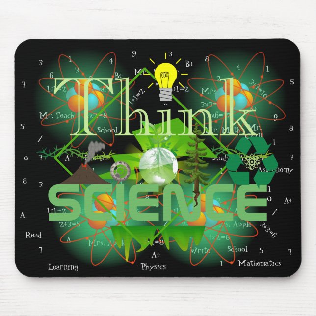 Personlig Tänka Science Mouse Pad Musmatta (Framsidan)