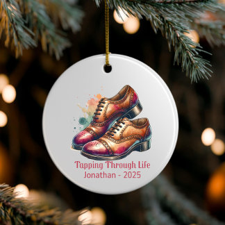 Personlig Tap Dance Ornament, Anpassningsbar Tap S Julgransprydnad Keramik