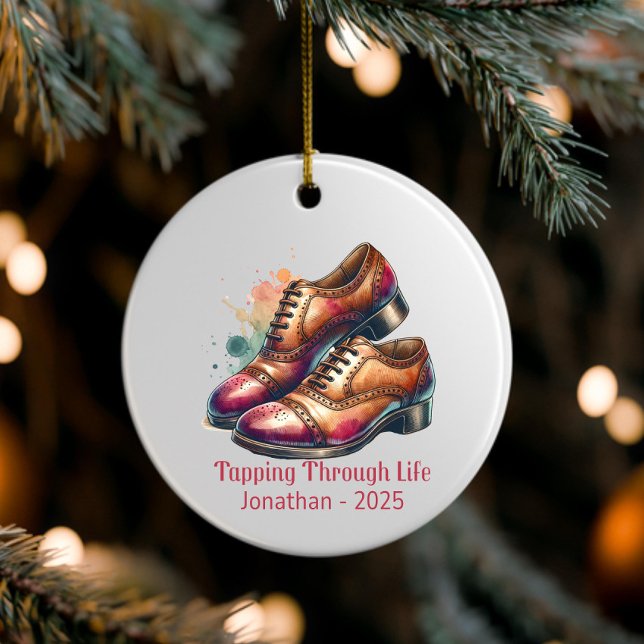 Personlig Tap Dance Ornament, Anpassningsbar Tap S Julgransprydnad Keramik (Skapare uppladdad)