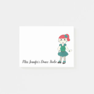 Personlig Tap Dance Teacher School Studio Gift Post-it Block