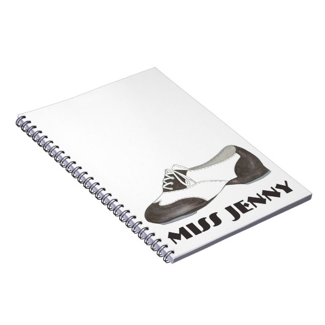 Personlig Tap Dance Teacher Shoe Dancer Gift Anteckningsbok Med Spiral (Högra Sidan)