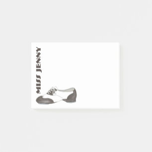Personlig Tap Shoe Dance Studio Teacher Gift Post-it Block