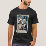 Personlig Tarot Theme Bröllop Newlyweds Black T Shirt<br><div class="desc">Personlig skelettbrud och groomtarot temat T shirt personlig med namn. "Till döden gör oss en del",  säger humor.</div>