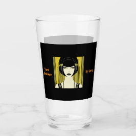 Personlig Tarot Tumbler Art Deco Flapper Girl Glaskopp