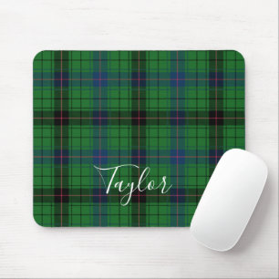 Personlig Tartan Davidson Plaid Blå Grön Musmatta