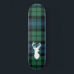 Personlig Tartan-Klan Campbell Play Mini Skateboard Bräda 18,5 Cm<br><div class="desc">Cute klan Campbell tartan plaid med hjort silhouette och klan Campbell tartan i grönt och blå check.</div>