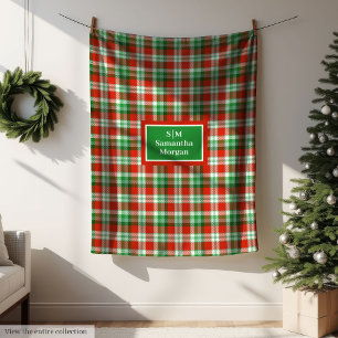 Personlig Tartanfilt Elegant Julpresent Fleecefilt