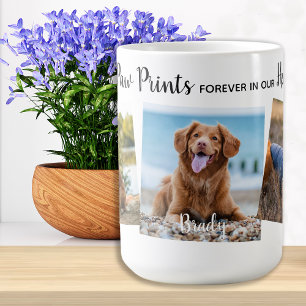 Personlig Tass avtryck Hearts Hund Pet Memorial Kaffemugg