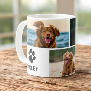 Personlig Tass Hund älskare Photo Collage Pet Kaffemugg