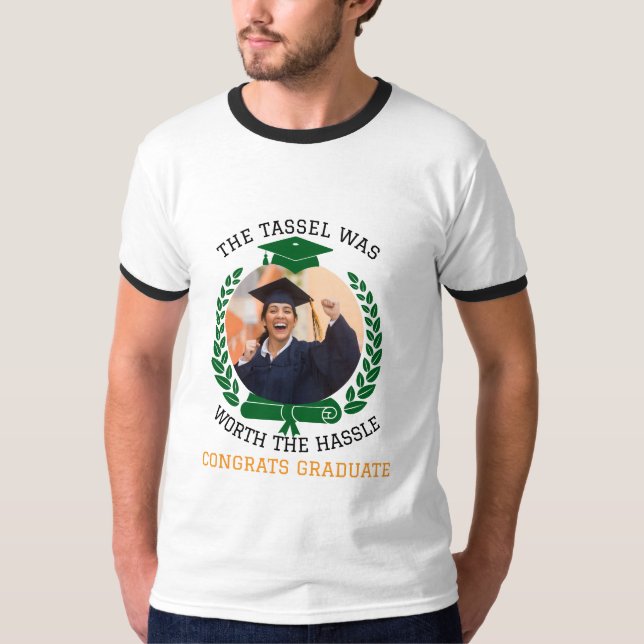 Personlig Tassel var värd Hassle Photo T Shirt (Framsida)
