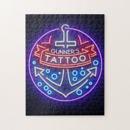Personlig Tatto Shop Nautical Neon Sign Stil Pussel