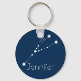 Personlig Taurus Zodiac Constellation Nyckelring