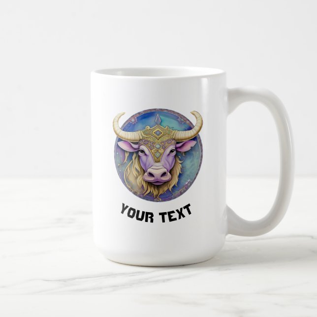 Personlig Taurus Zodiac Kaffemugg (Höger)