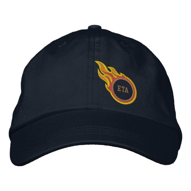 Personlig Tävla Flames Bullet Monogram Broderad Keps (Framsida)