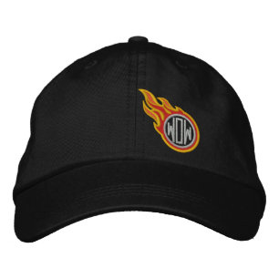 Personlig Tävla Flames Bullet Monogram Broderad Keps