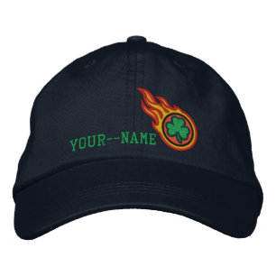 Personlig Tävla Flames Irish Bullet Badge Broderad Keps