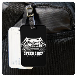 Personlig Tävla Hot rod Speed Shop Garage Bagagebricka