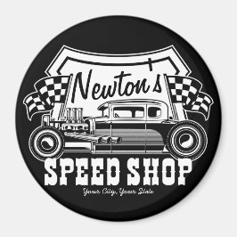 Personlig Tävla Hot rod Speed Shop Garage Magnet
