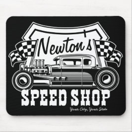 Personlig Tävla Hot rod Speed Shop Garage Musmatta
