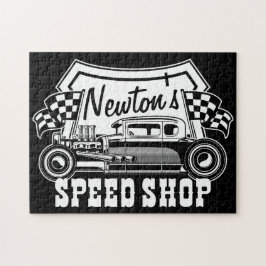 Personlig Tävla Hot rod Speed Shop Garage Pussel