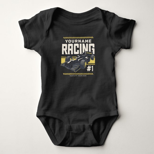 Personlig Tävla Team för snabbkörning av Tävling-b T Shirt (Framsida)