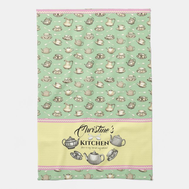 Personlig Tea Kitchen Towels Kökshandduk (Vertikal)