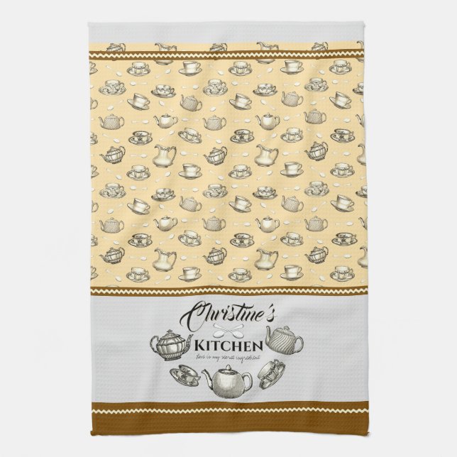 Personlig Tea Kitchen Towels Kökshandduk (Vertikal)