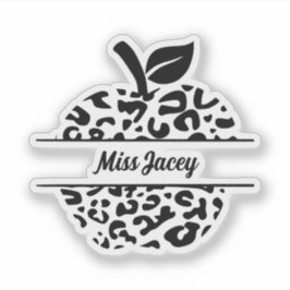 Personlig Teacher Apple Namn, Anpassningsbar Lärar Klistermärken