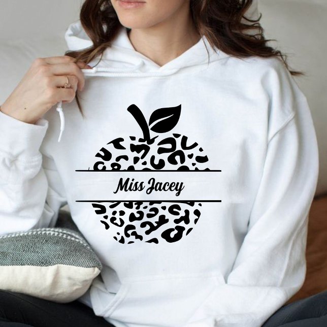 Personlig Teacher Apple Namn, Anpassningsbar Lärar T Shirt (Custom Teacher, Gift For Teacher, Apple Teacher, Personalized Name Teacher hoodie)