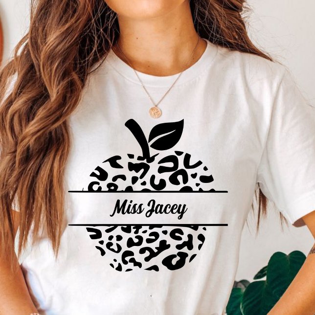 Personlig Teacher Apple Namn, Anpassningsbar Lärar T Shirt (Custom Teacher, Gift For Teacher, Apple Teacher, Personalized Name Teacher shirt)