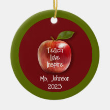 Personlig Teacher Apple "Teach Kärlek Inspire" ell